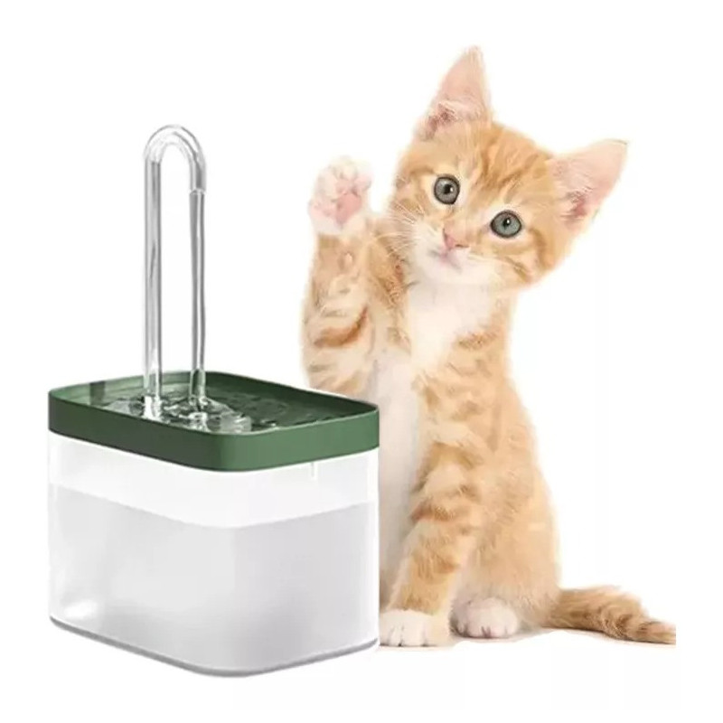Bebedero Fuente Automática Para Gato Y Perro 1.5l Con Filtro